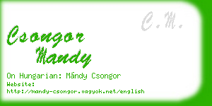 csongor mandy business card