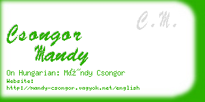 csongor mandy business card